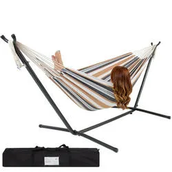 Factory Direct Cheapest High Quality Hammock with Stand Folding Camping Hammock