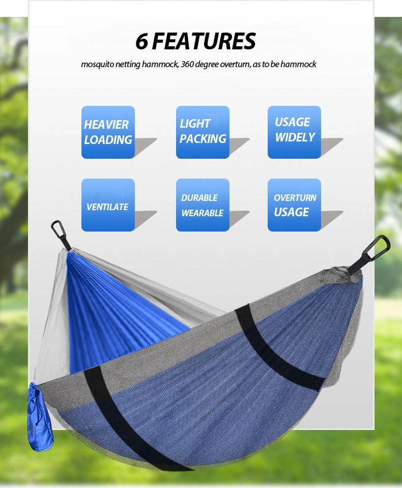 New Outdoor Camping Waterproof Sunshade Mosquito Net Aerial Swing Hammock Bed Canopy for Adults