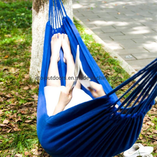 Outdoor Canvas Fabric Camping Hammock Hanging Sleeping Hammock