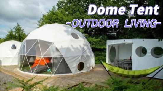 Carpa de cúpula de hotel Glamping de lujo de cuatro estaciones para acampar